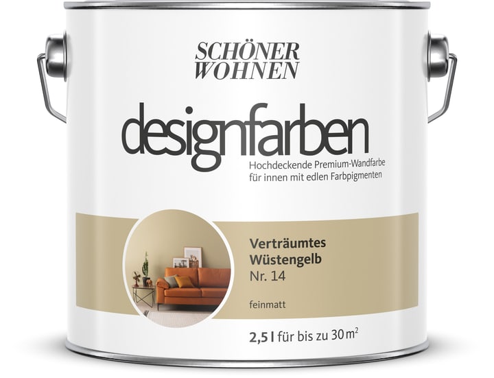 Image of Schöner Wohnen Designfarbe Wüstengelb 2,5 l Wandfarbe bei Do it + Garden von Migros