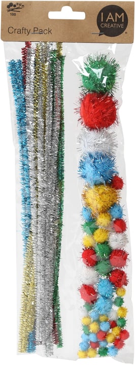 Image of Chenille, Pompon glitter Chenille Pompons