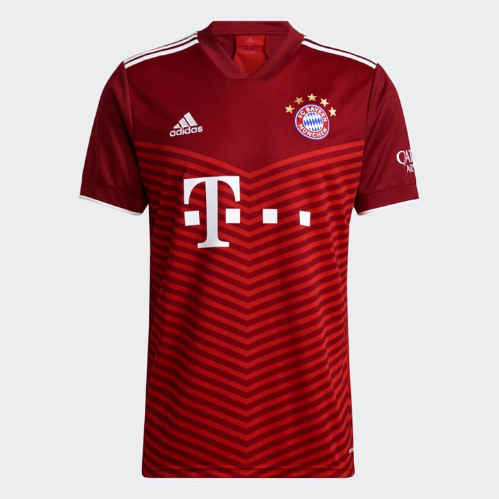 Image of Adidas FC Bayern München Replika Home 21/22 Fussball Clubshirt rot