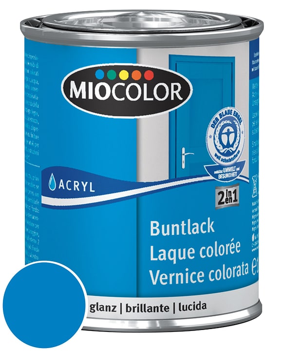 Image of Miocolor Acryl Buntlack glanz Himmelblau 750 ml bei Do it + Garden von Migros
