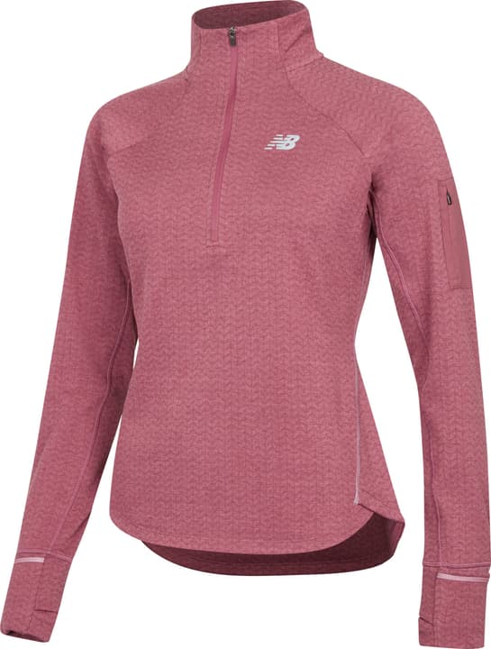 Image of New Balance W Heat Grid Half Zip Pullover bordeaux