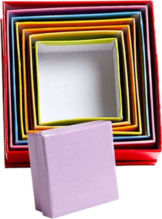 Image of I AM CREATIVE Pappmaché Schachteln quadrat Geschenkbox