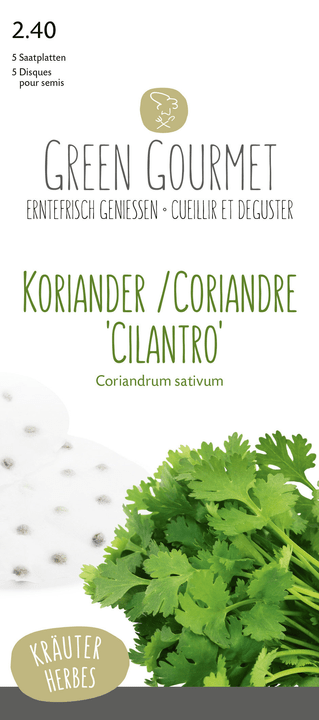 Image of Koriander 'Cilantro' 5 Saatplatten Gourmetsamen