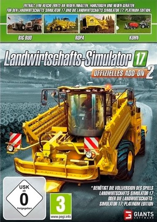 PC - Landwirtschafts Simulator 2017 - Offizielles Add-On 2 (D) Box PC - Landwirtschafts Simulator 2017 - Offizielles Add-On 2 (D) Box 785300132696 Bild Nr. 1