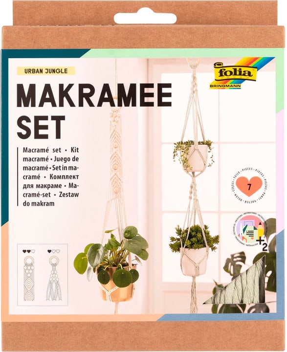 Image of Folia Bastelset Makramee Urban Jungle 7-teilig