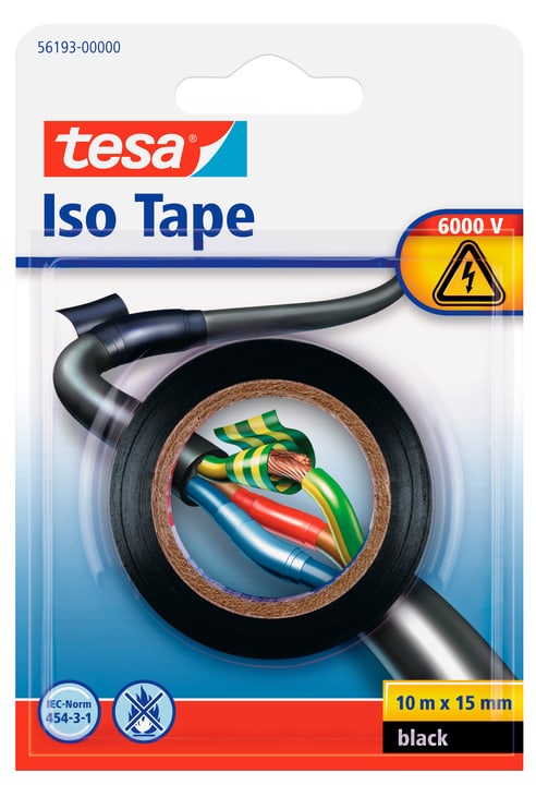 Image of Tesa Isolierband, schwarz, 10mx15mm Klebebänder