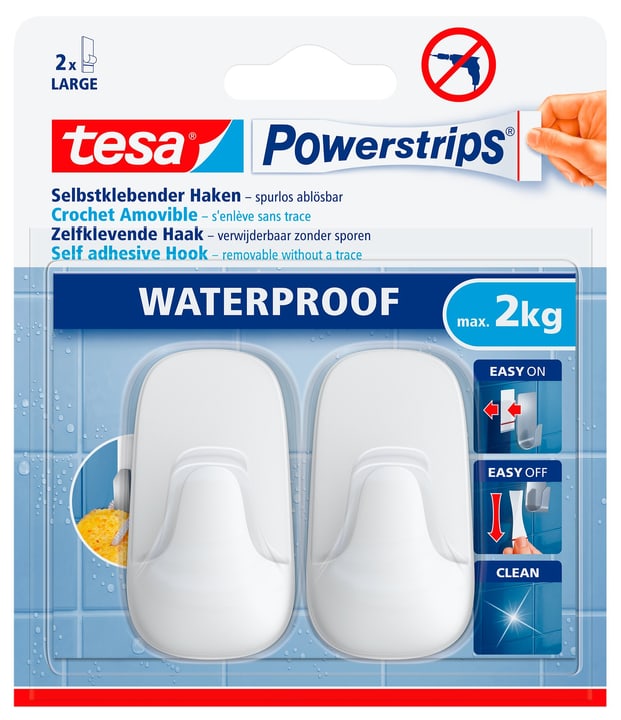 Image of Tesa Waterproof Haken Oval large Klebehaken