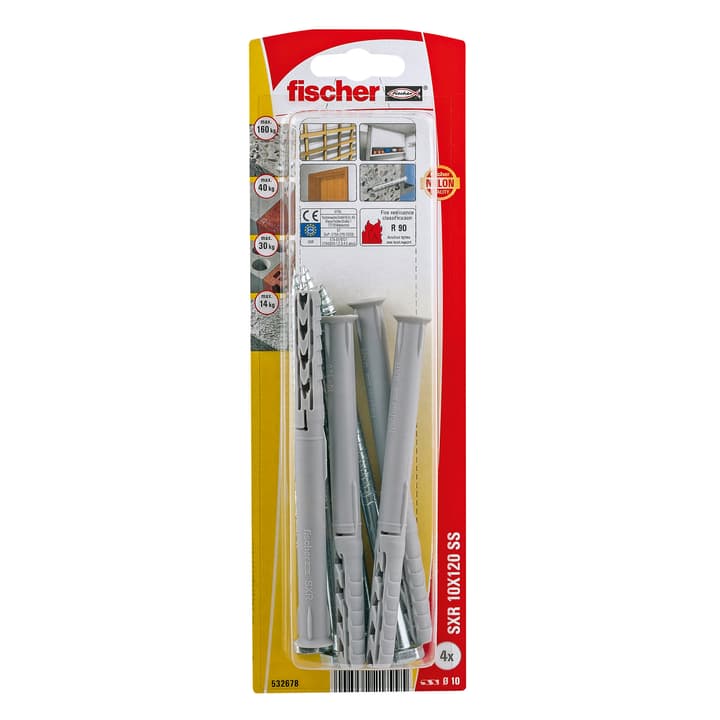 fischer Tassello per telaio SXR 10 x 120 con vite Tassello per telaio SXR 10 x 120 con vite fischer 605435900000 N. figura 1