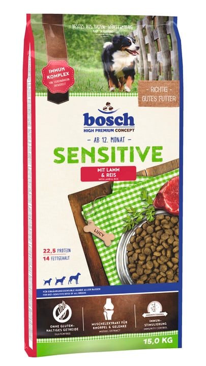 Image of bosch HPC Sensitive Lamm & Reis, 15 kg Trockenfutter