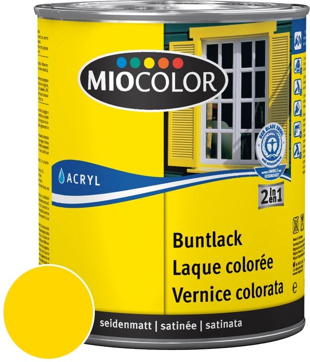 Image of Miocolor Acryl Buntlack seidenmatt Rapsgelb 750 ml bei Do it + Garden von Migros
