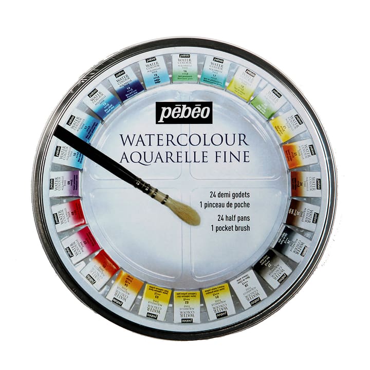 Pebeo Aquarelle Fine Boite Ronde 24 Gdt Wasserfarbkasten