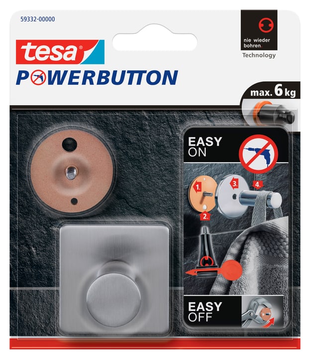 Image of Tesa Powerbutton Haken Classic eckig Klebehaken bei Do it + Garden von Migros