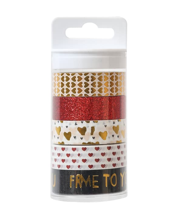 Washi Tape Set 5, 5 Stk.: Ensemble de rubans adhésifs décoratifs Washi 5, 5 pièces Bandes