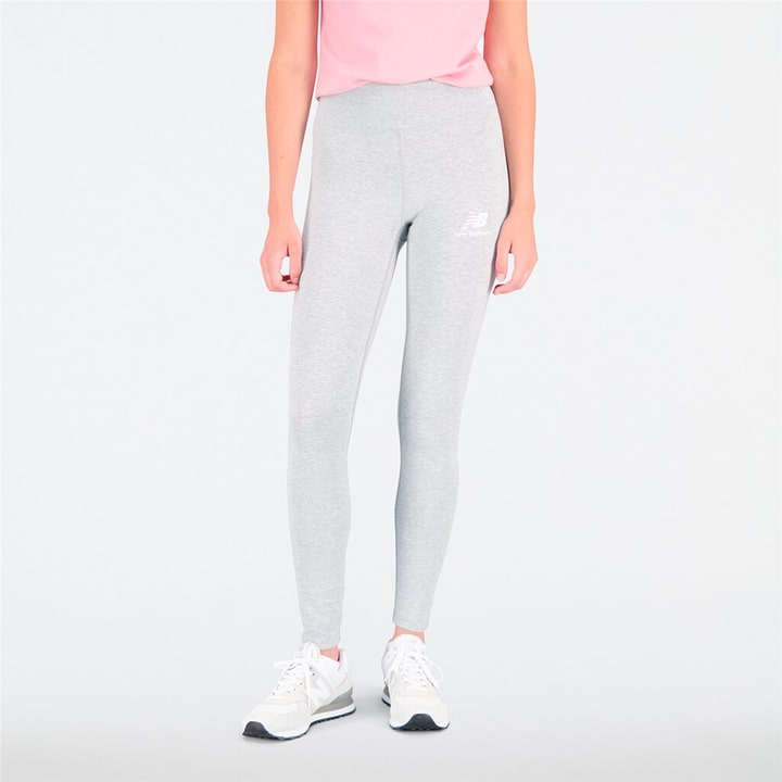 Image of New Balance W Essentials Stacked Logo Legging Hose hellgrau