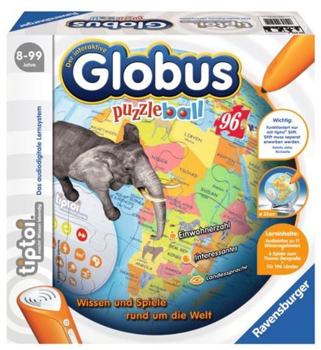 Ravensburger Tiptoi Interaktiver Globus (D) Tiptoi Interaktiver Globus (D) Ravensburger 74693349000011 Bild Nr. 1