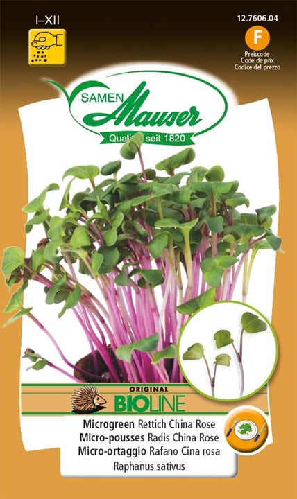 Image of Samen Mauser BIO-Microgreen Rettich China Rose Microgreen bei Do it + Garden von Migros