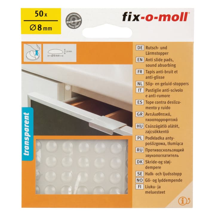 Image of Fix-O-Moll Rutsch- und Lärmstopper Ø 8 mm 50 x