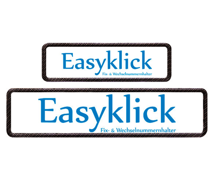 Image of Easyklick Kennzeichenhalter-Set Carbon 50x11+30x8 cm Nummernrahmen