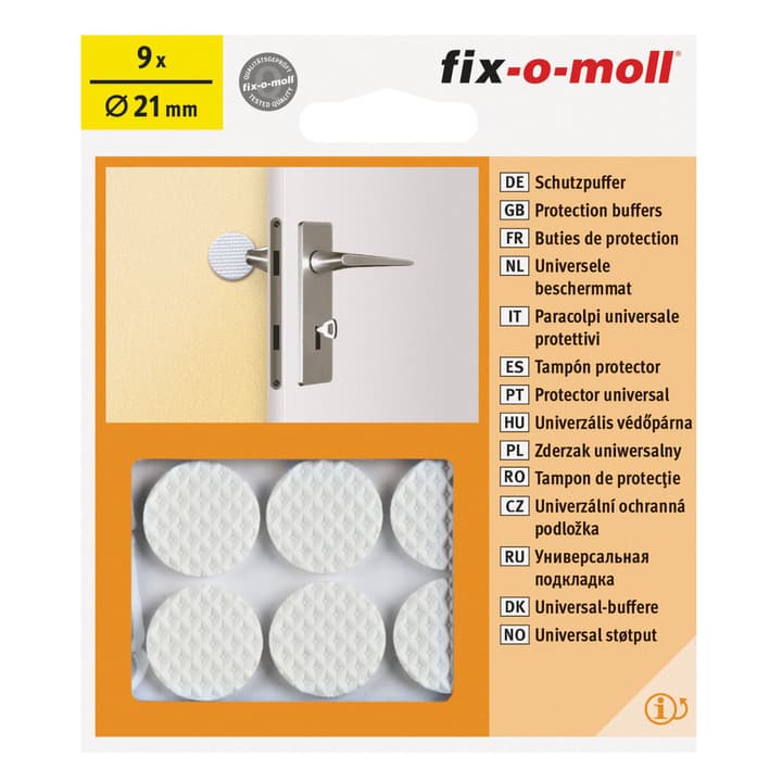 Image of Fix-O-Moll Schutzpuffer Ø 21 mm 9 x Universalschutzpuffer