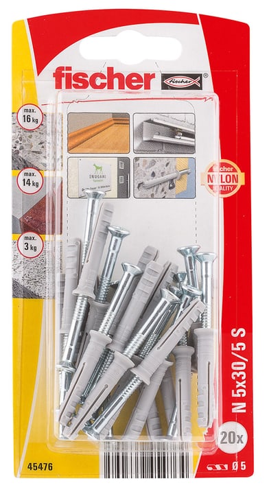 Image of fischer Nageldübel N 5 x 30 inkl. Schrauben bei Do it + Garden von Migros