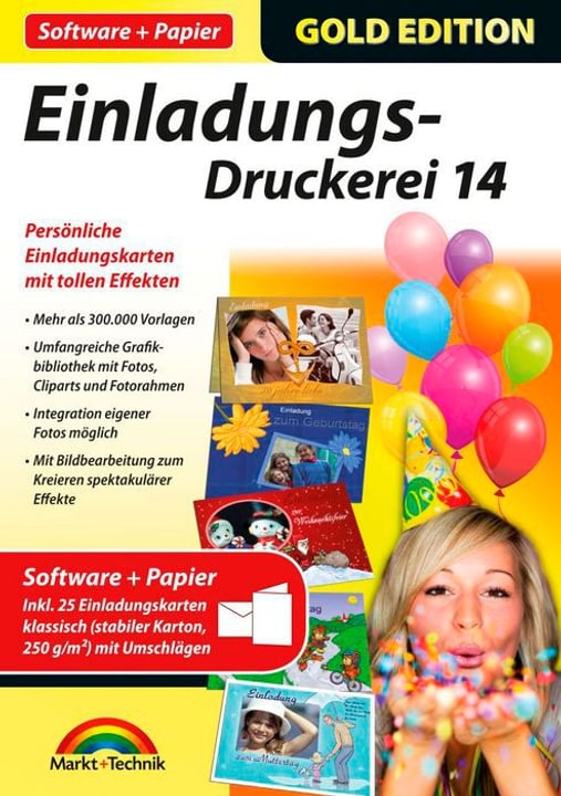 Gold Edition: Einladungs-Druckerei 14 mit Papier Physique (Box) Gold Edition: Einladungs-Druckerei 14 mit Papier Physique (Box) 785300122230 Photo no. 1