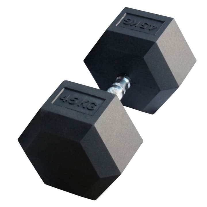 Image of GladiatorFit Sechseckige Hantel aus Gummi : 45 KG Hanteln