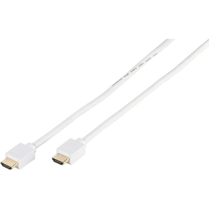 Vivanco Cavo video, HDMI ad alta velocità con Ethernet, HDMI St. <-> Connettore HDMI, placcato in oro, bianco, 3m Cavo video Cavo video, HDMI ad alta velocità con Ethernet, HDMI St. <-> Connettore HDMI, placcato in oro, bianco, 3m Cavo video Vivanco 770817200000 N. figura 1