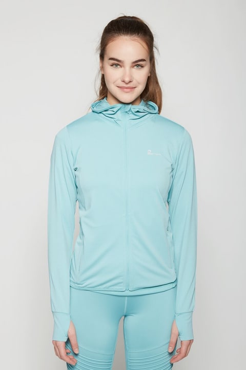 Image of Perform W Hooded Jersey Jacket Laufjacke helltürkis bei Migros SportXX