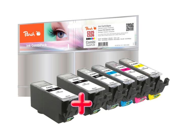 Peach Combi PackPLUS CLI-526/PGI-525 Cartuccia d'inchiostro Combi PackPLUS CLI-526/PGI-525 Cartuccia d'inchiostro Peach 785300124656 N. figura 1