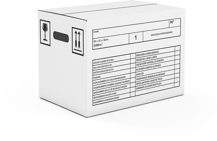 Antalis Scatola per traslochi 50 x 33 x 36 cm 10 pezzi, bianco