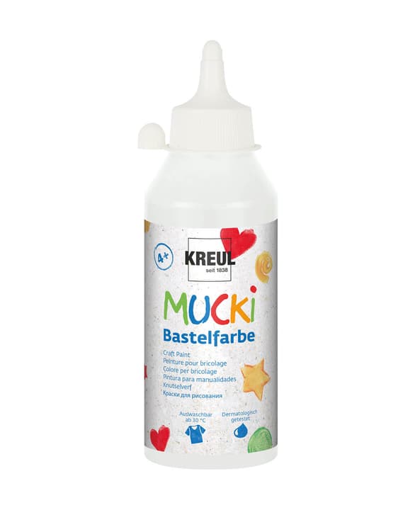 MUCKI, Bastelfarbe weiss, 250 ml Acrylfarbe