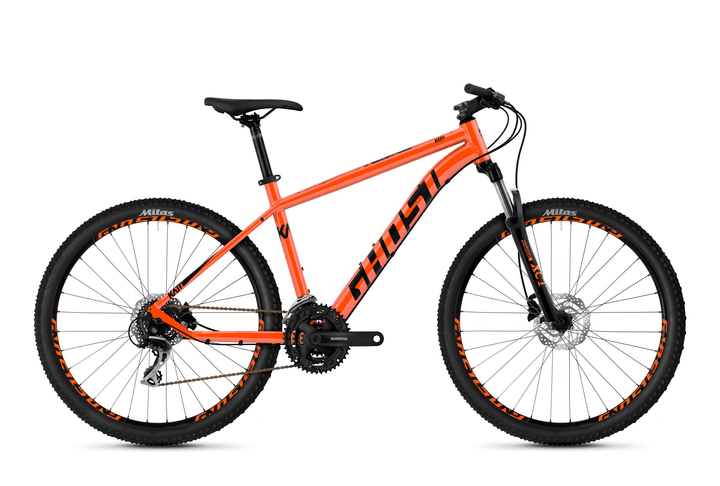 Ghost Kato 2.7 27.5" mountain bike di tempo libero Kato 2.7 27.5" mountain bike di tempo libero Ghost 464825200234 Colore arancio Dimensioni del telaio XS N. figura 1