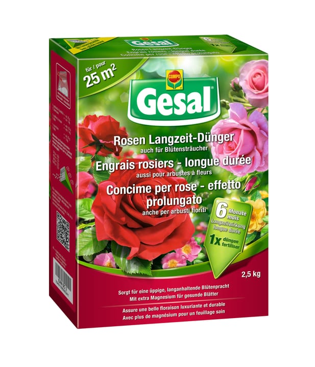 Image of Compo Gesal Rosen Langzeit-Dünger, 2,5 kg Feststoffdünger bei Do it + Garden von Migros