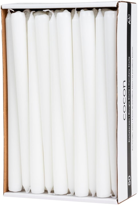 Image of COCON Etoilekerze Weiss, 50 Stück Kerze