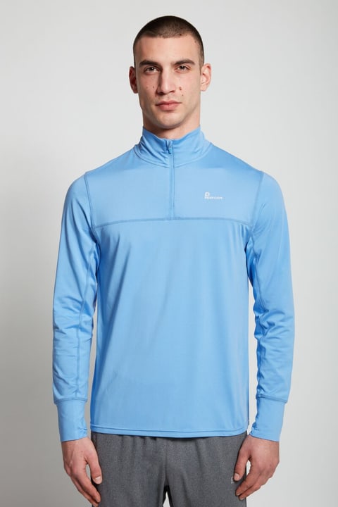 Image of Perform Pullover 1/2 Zip Laufpullover hellblau