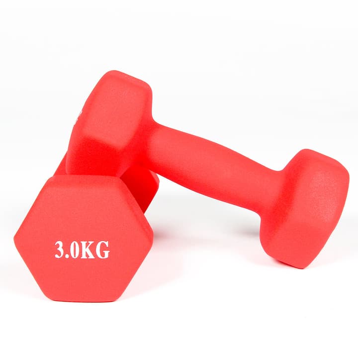 GladiatorFit Hanteln mit Neoprenüberzug Bodybuilding und Fitness (2erSet) 2 x 3 KG Hanteln