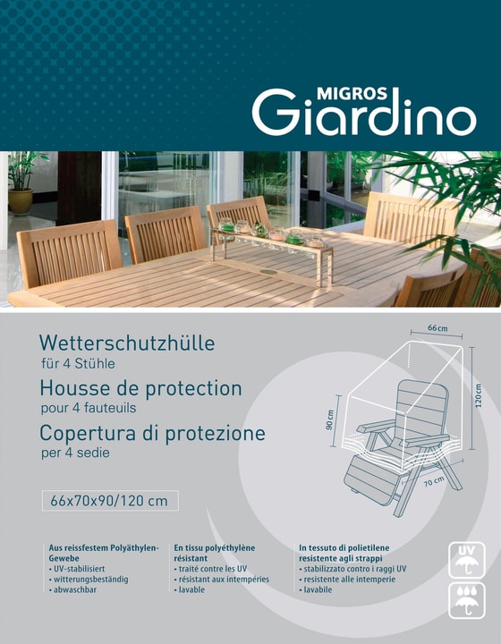 Image of M-Giardino Schutzhülle für 4 Sessel bei Do it + Garden von Migros