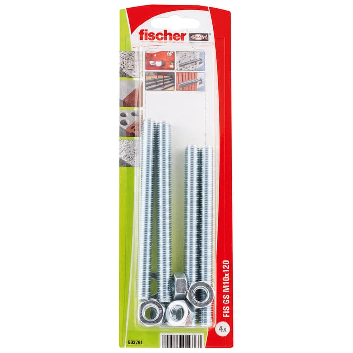 Image of fischer Gewindestangen FIS GS M10 x 12 inkl. Muttern Flüssigdübel bei Do it + Garden von Migros