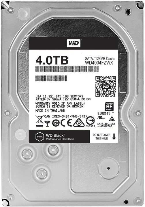 Western Digital Black Performance Desktop disque dur interne 4To 3.5" Black Performance Desktop disque dur interne 4To 3.5" Western Digital 785300131562 Photo no. 1