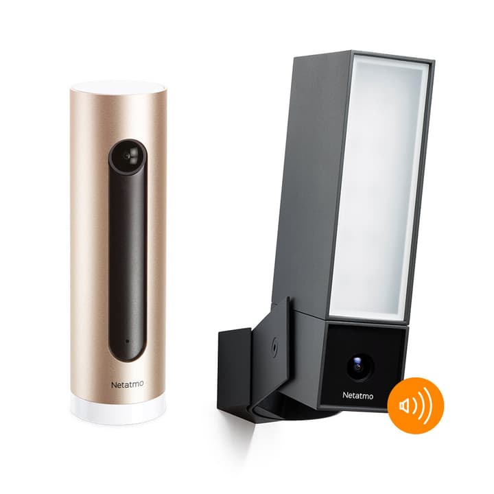 Netatmo Aussenkamera mit Sirene + Innenkamera Bundle - bestehend aus 1x Smarte (NOC-S-EC) & (NSC01-EU) Kamera