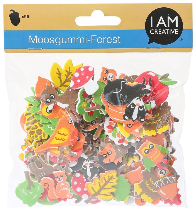 Image of I AM CREATIVE Moosgummi, Forest, 96 Stk. Streuteile