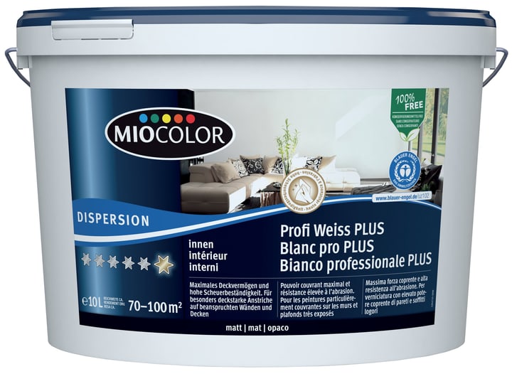Image of Miocolor Dispersion Profi Weiss PLUS, 10 l bei Do it + Garden von Migros