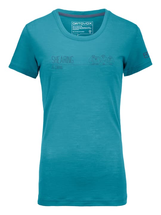 Ortovox Cool Shearing T-shirt à manches courtes pour femme Cool Shearing T-shirt à manches courtes pour femme Ortovox 462782400365 Couleur petrol Taille S Photo no. 1