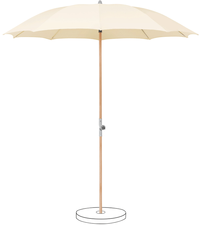 Image of Suncomfort by Glatz RUSTICO 220 cm Sonnenschirm bei Do it + Garden von Migros