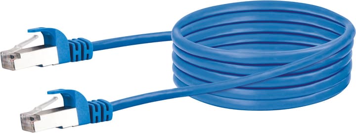 Schwaiger Cable de réseau S/FTP Cat. 6 1m bleu Cable de réseau S/FTP Cat. 6 1m bleu Schwaiger 613187400000 Photo no. 1