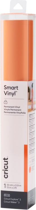 Cricut Film de vinyle Smart Matt Permanent 33 x 91 cm, Orange Matériaux pour traceurs de découpe