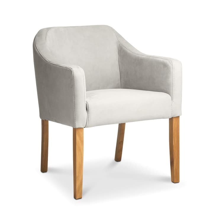 LUCAS Chaise Nubuck LUCAS Chaise Nubuck 366008827504 Dimensions L: 62.0 cm x P: 63.0 cm x H: 79.0 cm Couleur Gris clair Photo no. 1