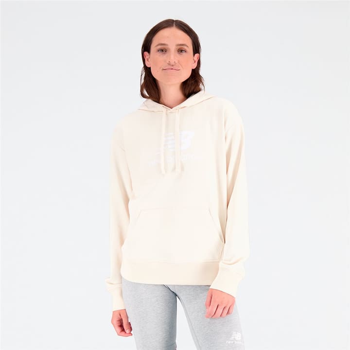 Image of New Balance W Essentials Stacked Logo Hoodie Hoodie rohweiss