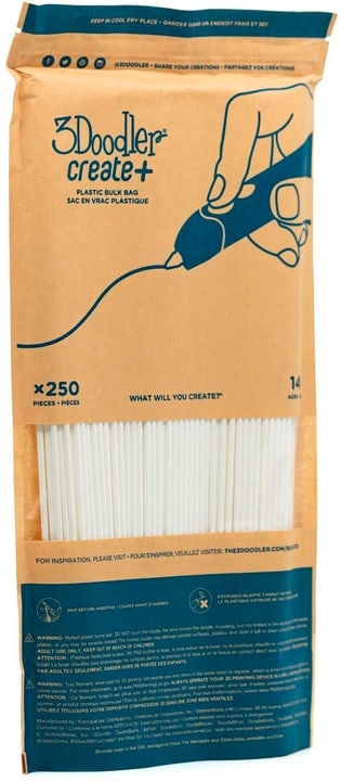 Image of 3Doodler 3D Pen Filament Create+ & Pro+ 250 Stück, Weiss Stifte
