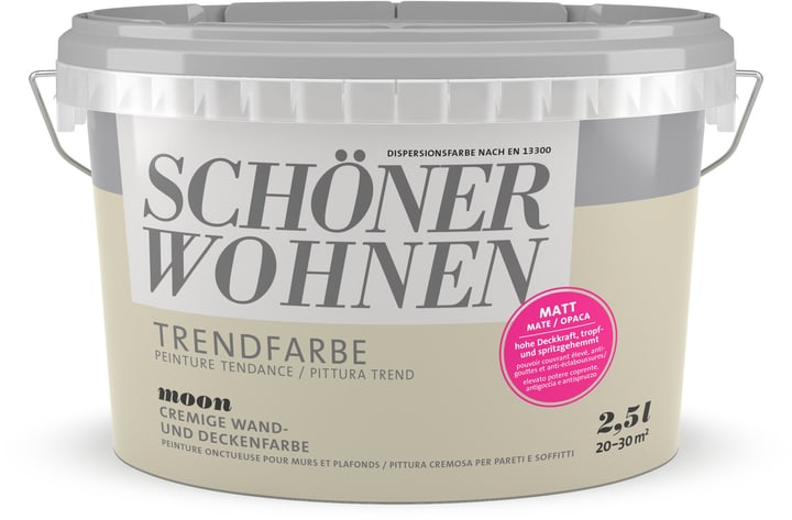 Image of Schöner Wohnen Trendfarbe Matt Moon 2.5 l Wandfarbe